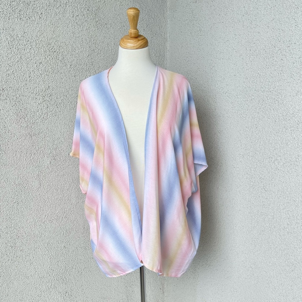 Pastel Ombré Gauze Kimono Wrap L/XL Handmade